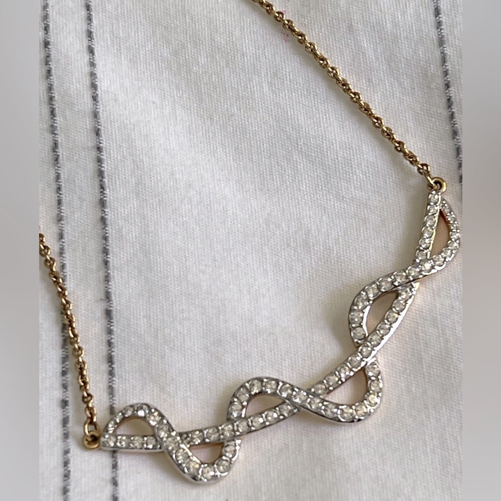 Swarovski Gold and Silver Twisted Necklace